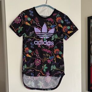 Adidas Floral Black T-Shirt